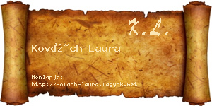 Kovách Laura névjegykártya